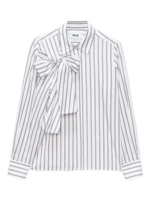 MSGM Gestreiftes Hemd mit Schleifendetail