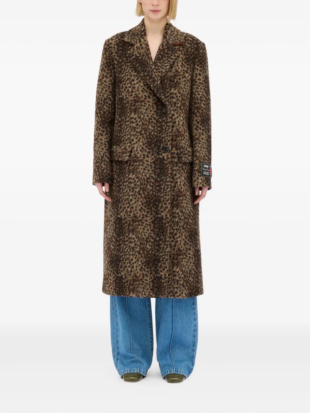 MSGM leopard-print double-breasted coat | Double Breasted & Peacoats | Image 2