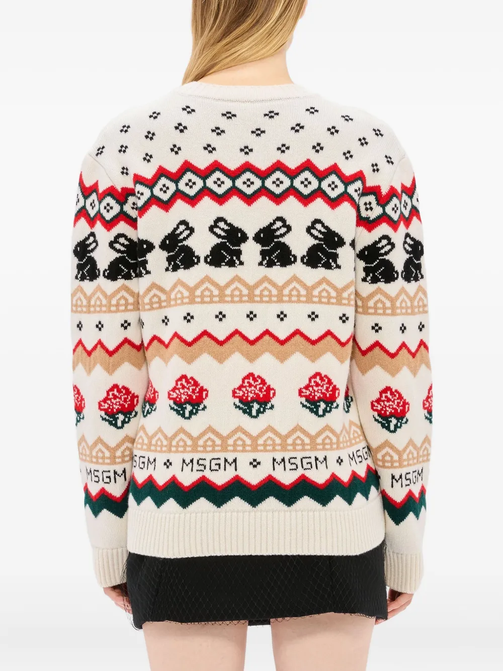 MSGM Sweater van wolblend Beige