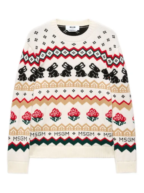 MSGM سويت شيرت مزيج صوف