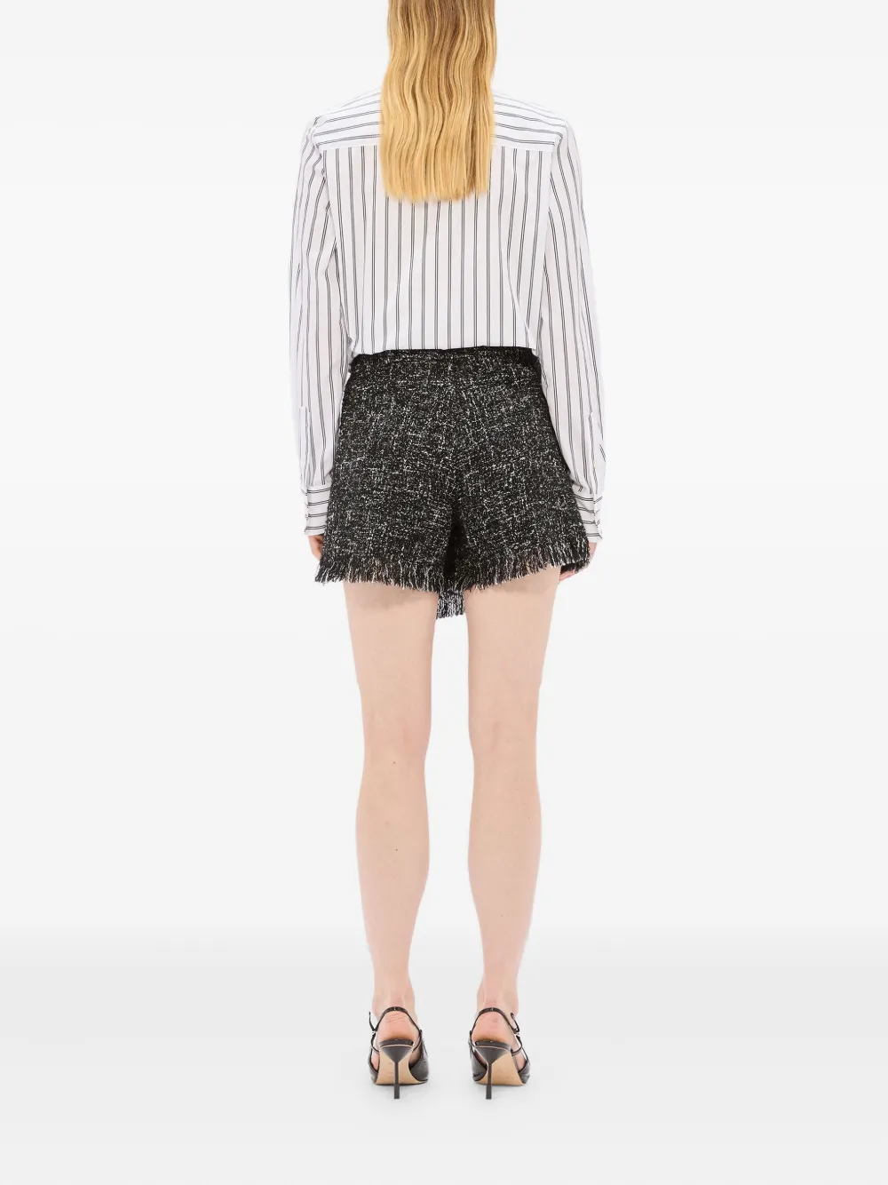 MSGM Tweed shorts Zwart