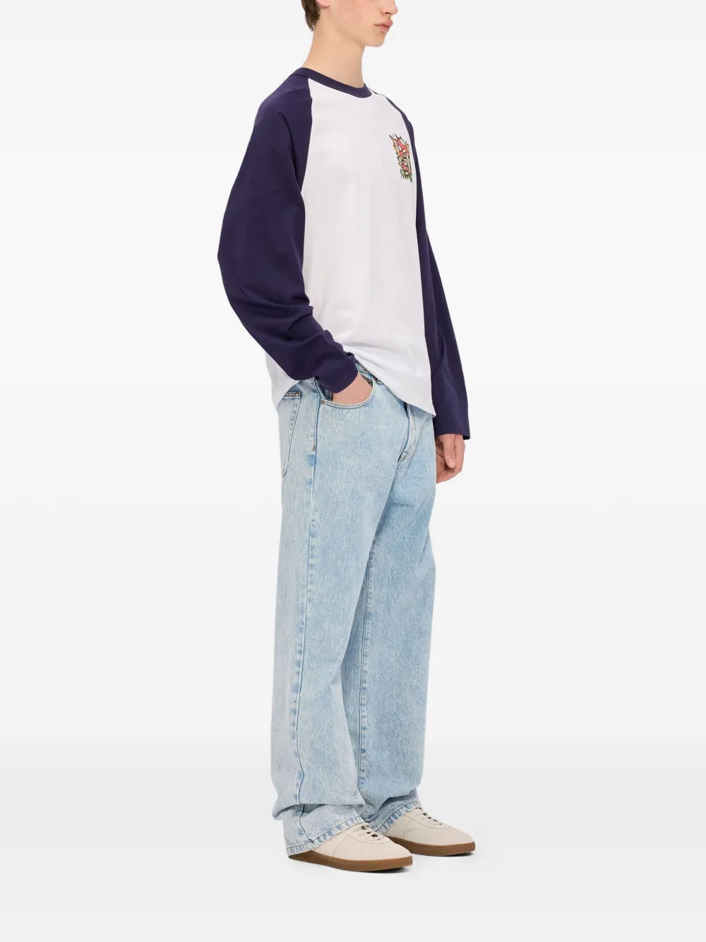 MSGM long-sleeve graphic-print T-shirt | T-shirts | Image 2
