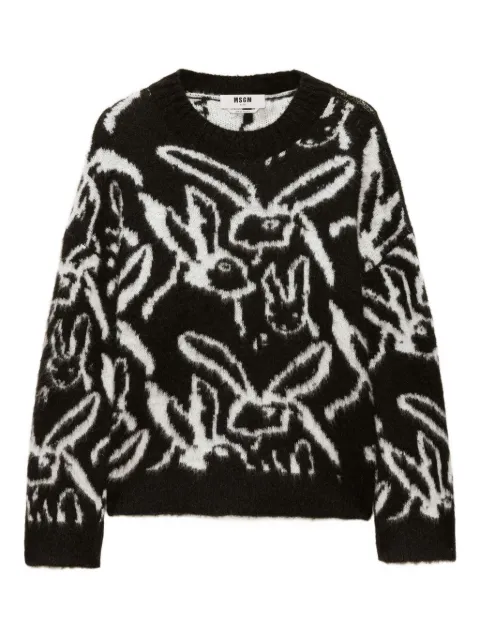 MSGM rabbit-print sweatshirt