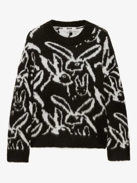 MSGM rabbit-print sweatshirt