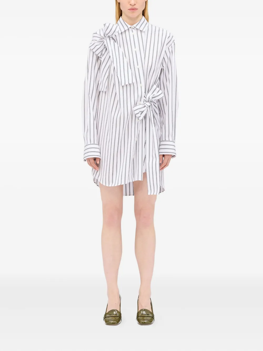 MSGM Blousejurk met strikdetail - Wit