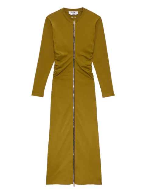 MSGM zip-front gathered dress