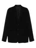 Yohji Yamamoto three-button patch-pocket blazer - Black