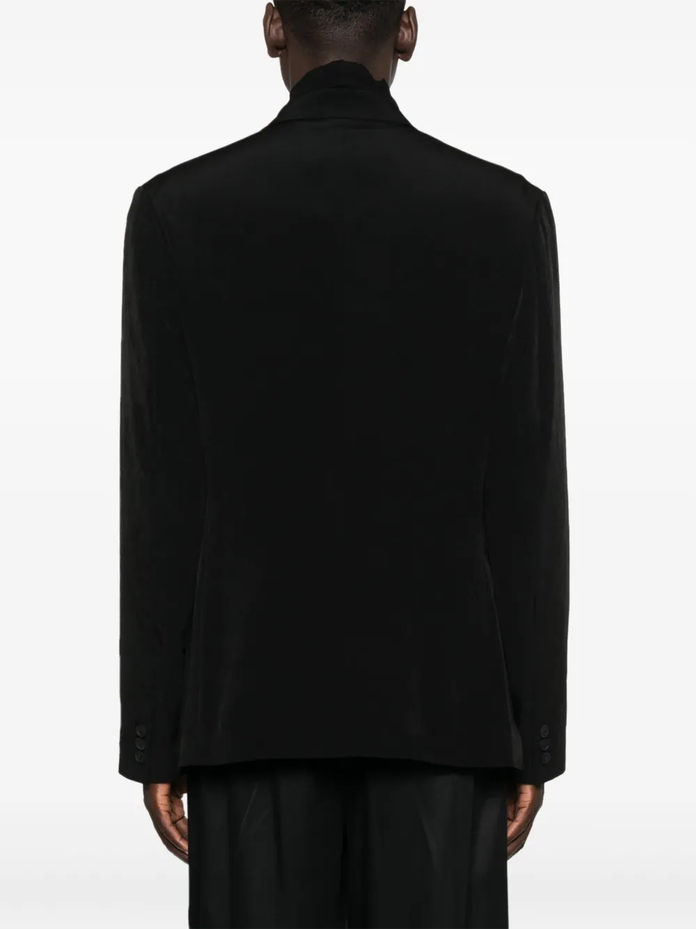 Yohji Yamamoto Three-button Patch-pocket Blazer In Black