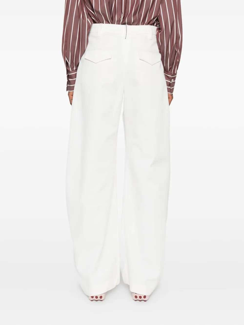 Brunello Cucinelli cotton trousers Wit