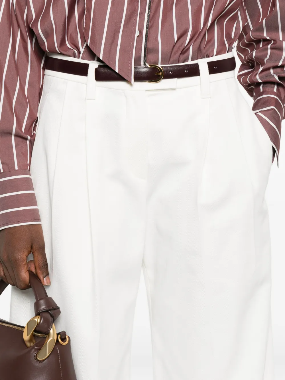 Brunello Cucinelli cotton trousers Wit