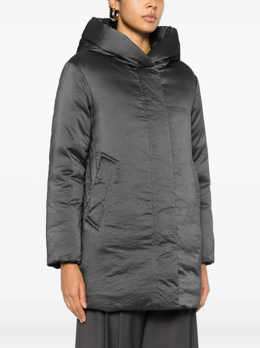 Woolrich Marylin jas met capuchon Grijs