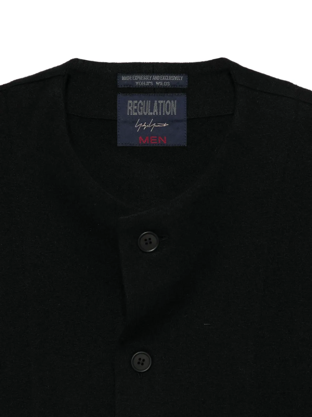 Yohji Yamamoto Buttoned-up Cardigan In Black