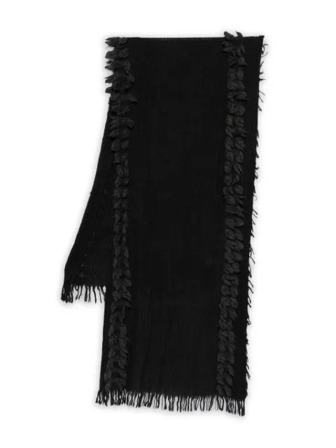 Yohji Yamamoto fringed wool scarf