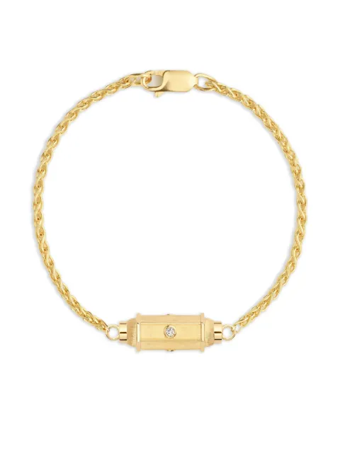 Marie Lichtenberg 18K yellow gold micro Coco diamond bracelet