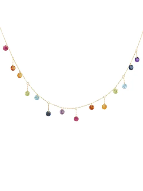 Persée 18K yellow gold precious stones necklace