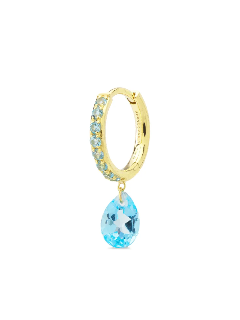 Persée 18CT Yellow Gold Topaz Single Earring, view 2