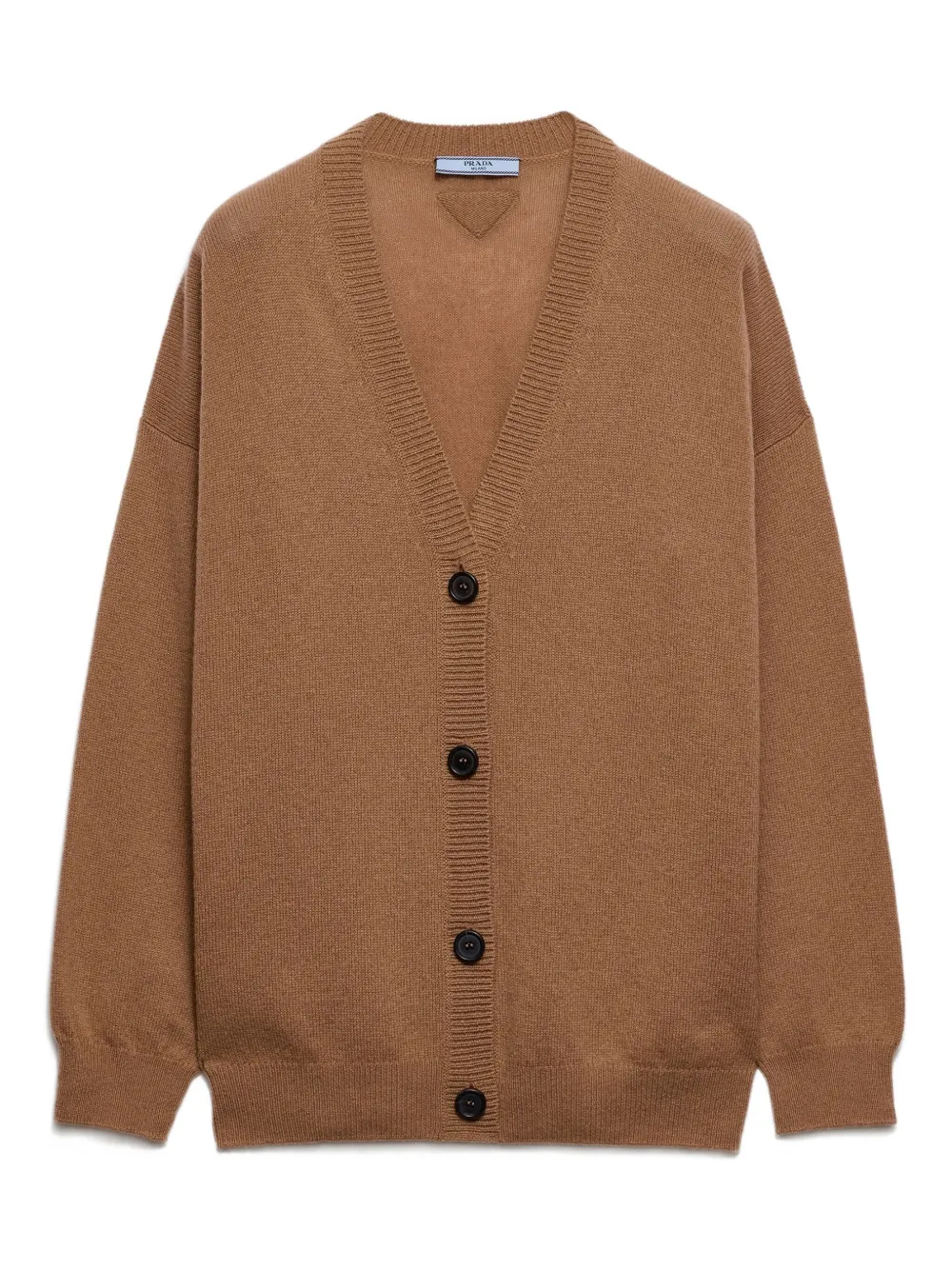 Prada ribbed cashmere cardigan Bruin