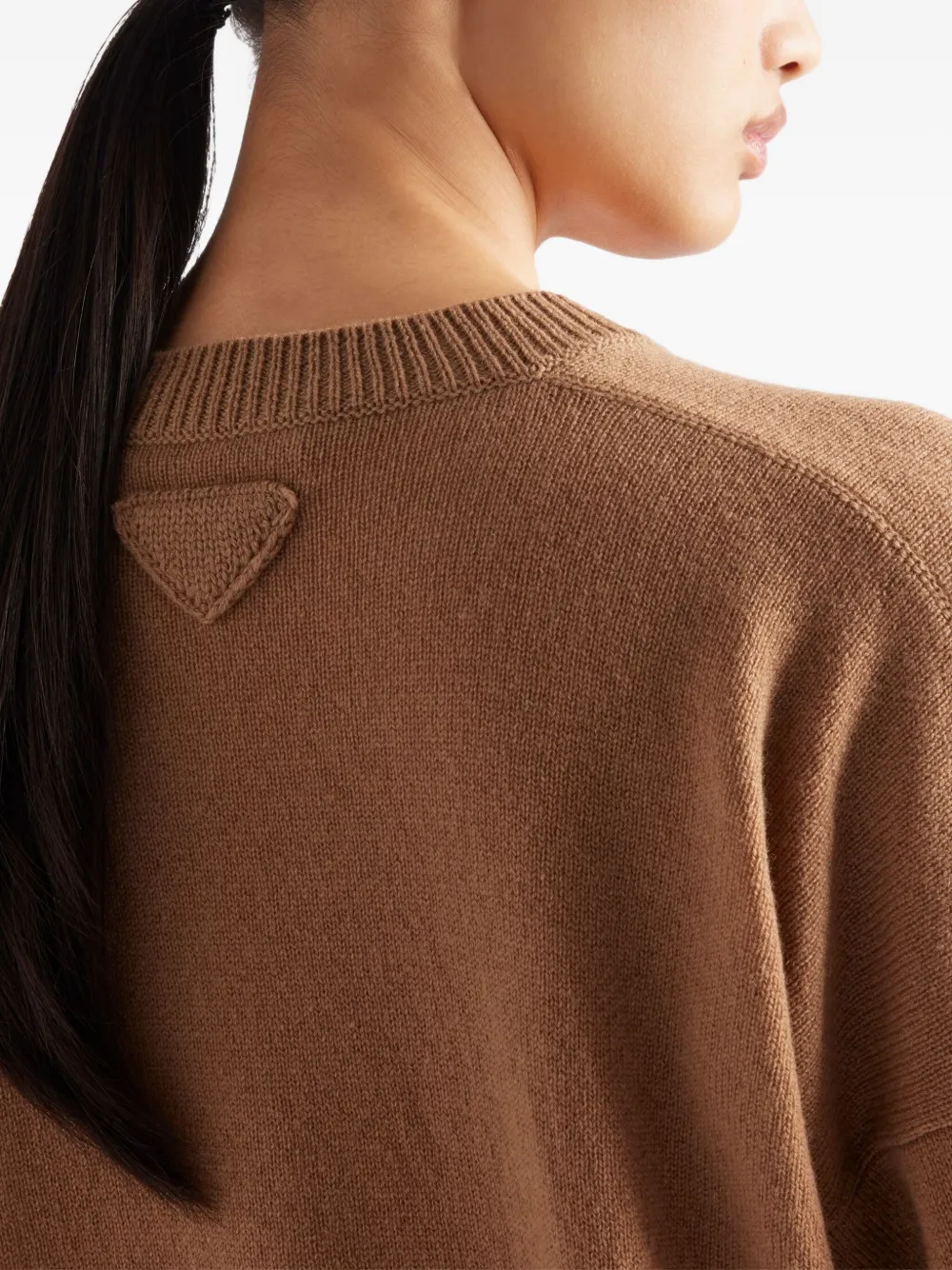 Prada ribbed cashmere cardigan Bruin