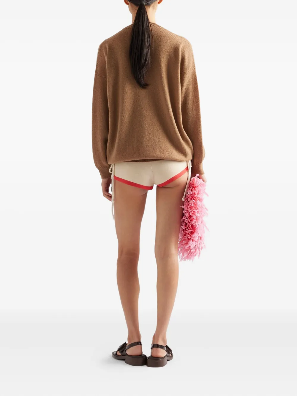 Prada ribbed cashmere cardigan Bruin