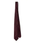 Prada geometric-pattern silk tie - Red