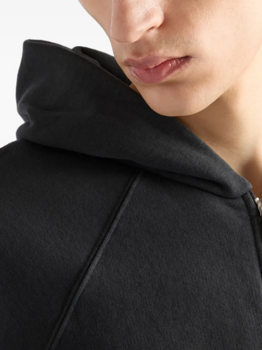 Prada zip-fastening hoodie Grijs