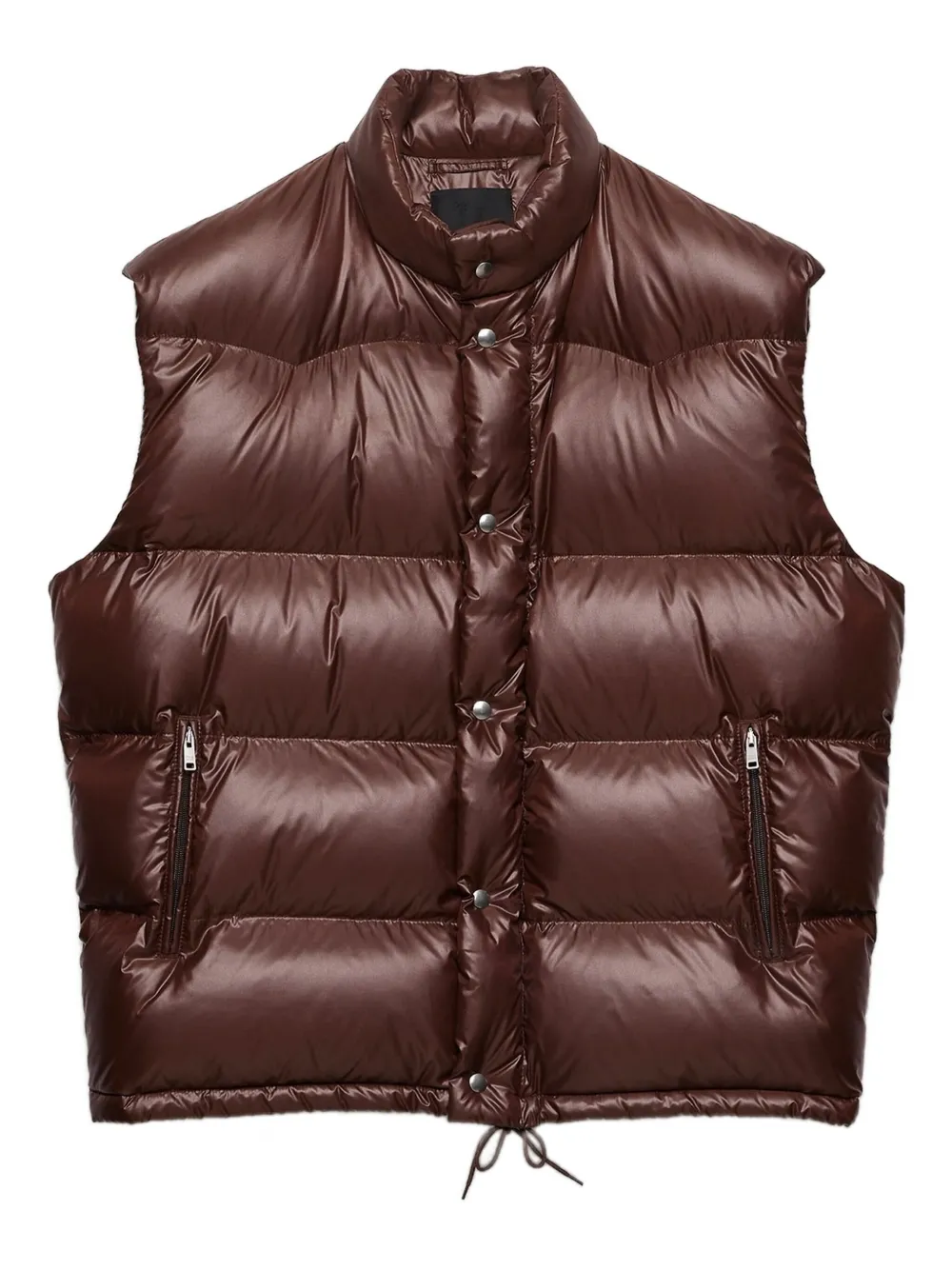 Prada Bodywarmer met opstaande kraag Bruin