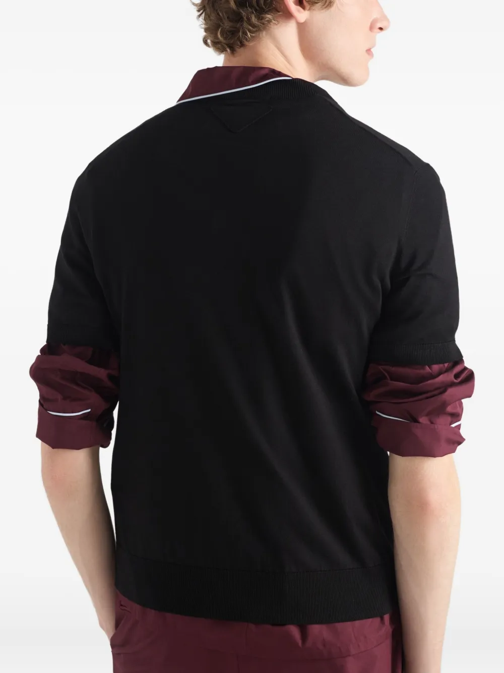 Prada T-shirt met ronde hals Zwart