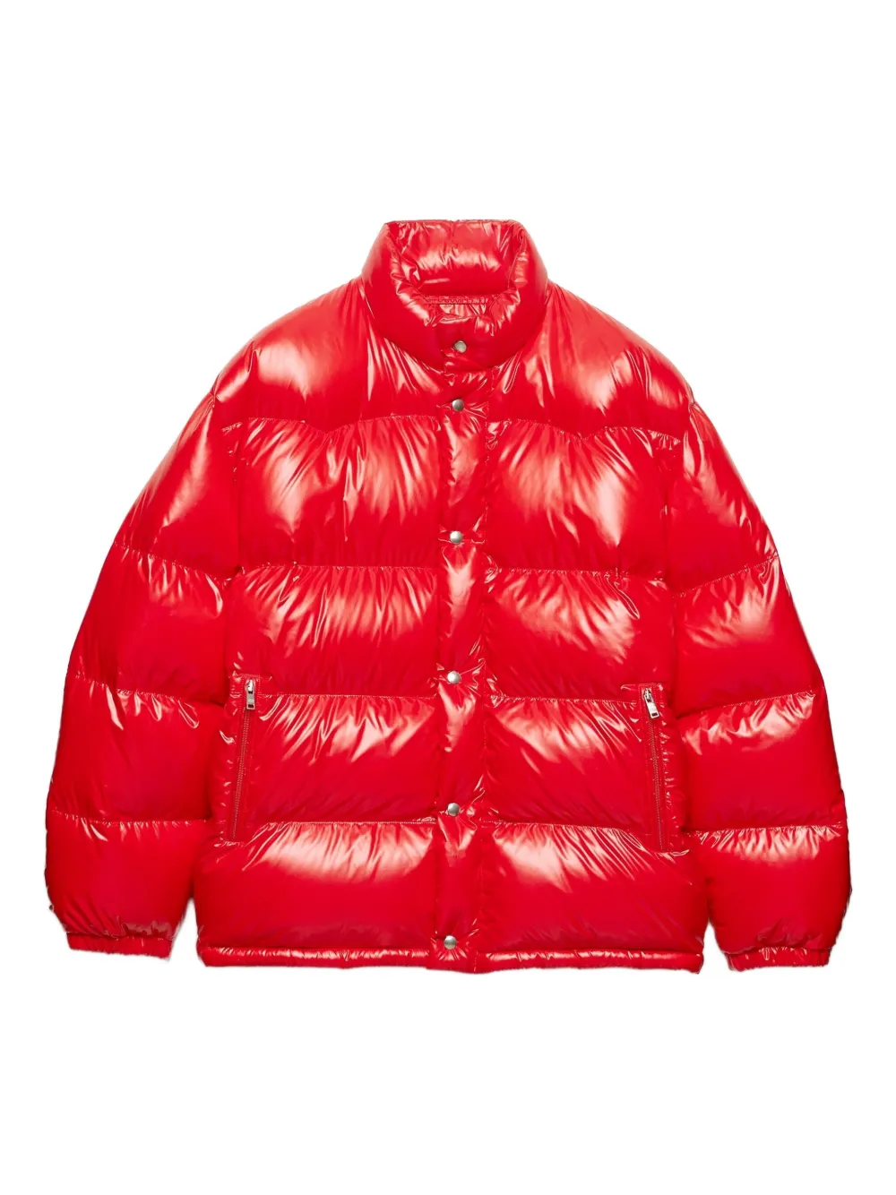 Prada Donsjack met opstaande kraag Rood