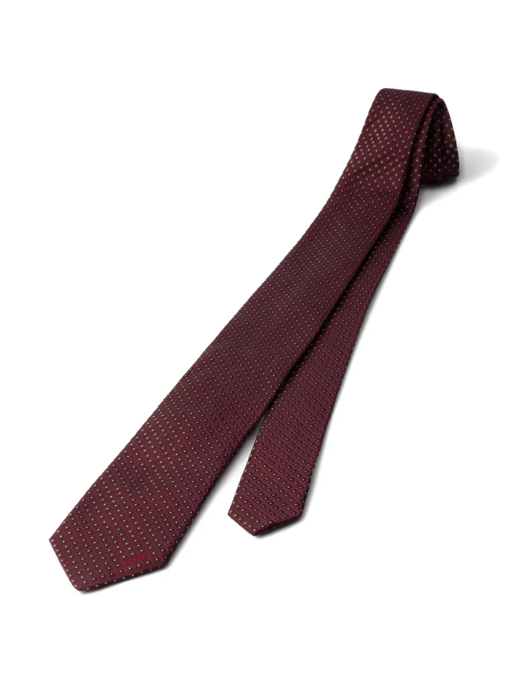 Prada dot-pattern tie - Rood