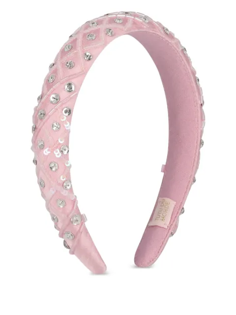 Tutu Du Monde sequin-embellished velvet headband