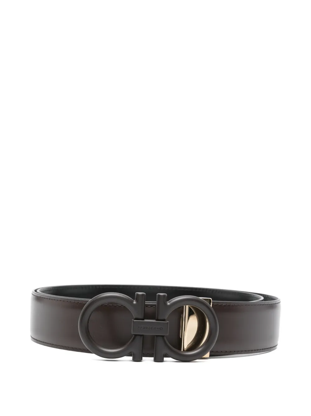 Ferragamo Gancini buckle leather belt | Brown | Image 1