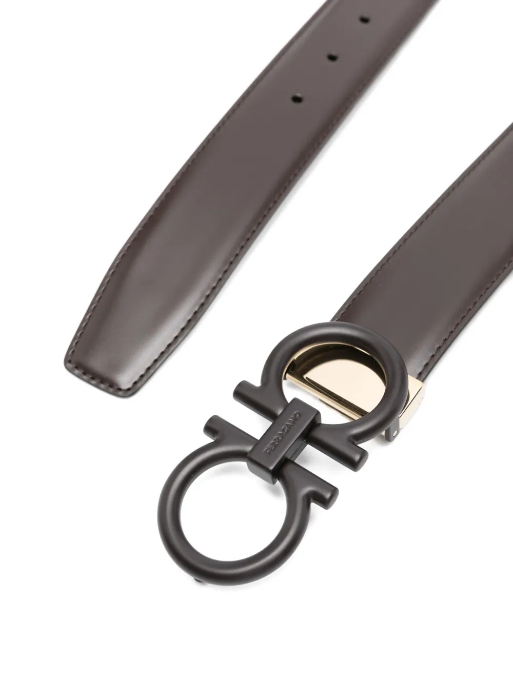 Ferragamo Leren gespriem - Bruin