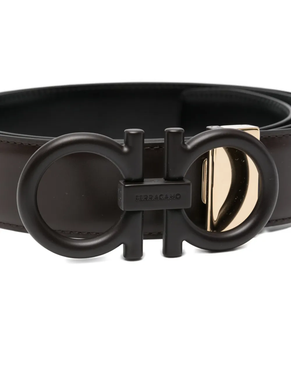 Ferragamo Leren gespriem Bruin