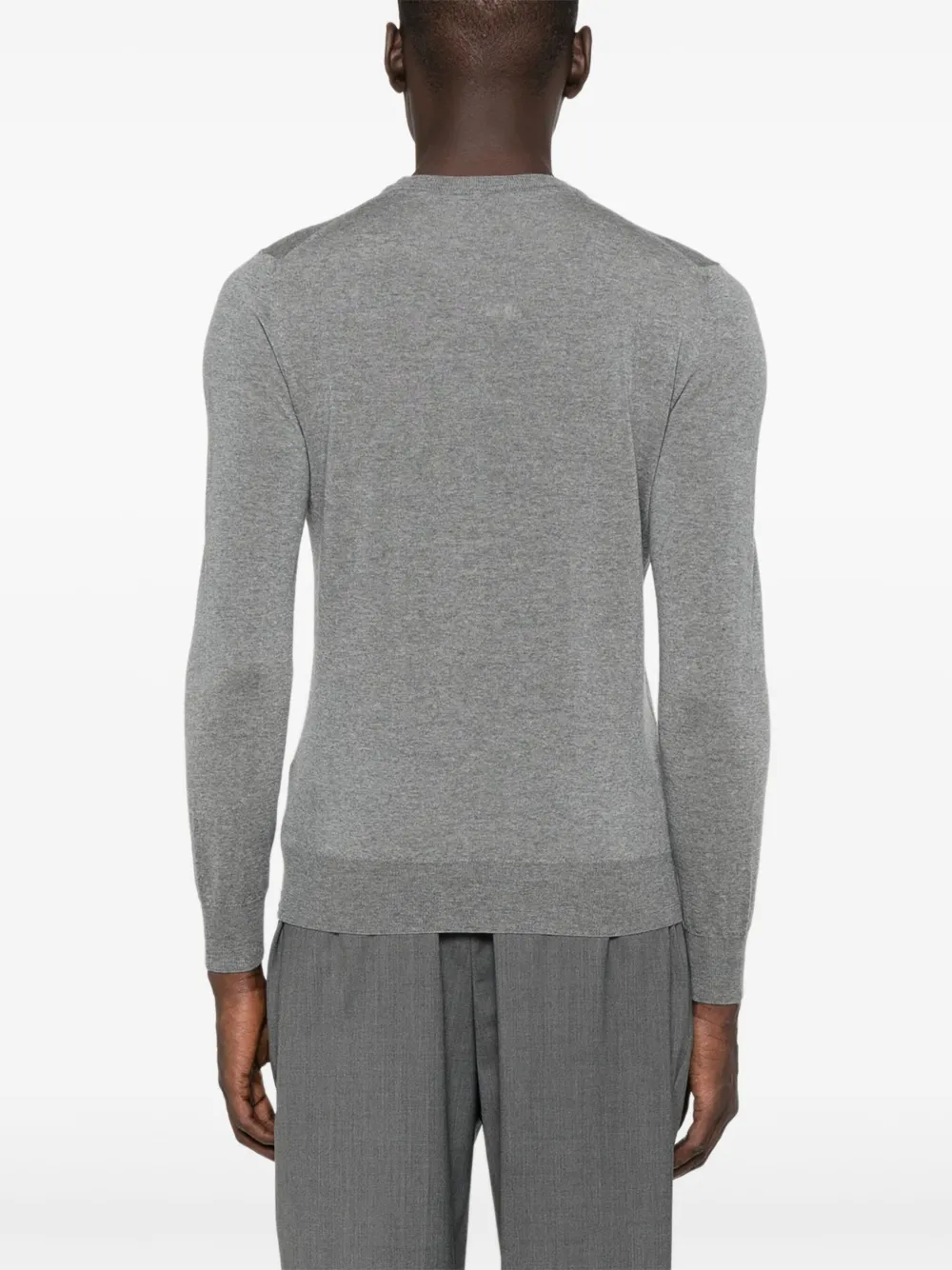 Canali Wollen T-shirt Grijs