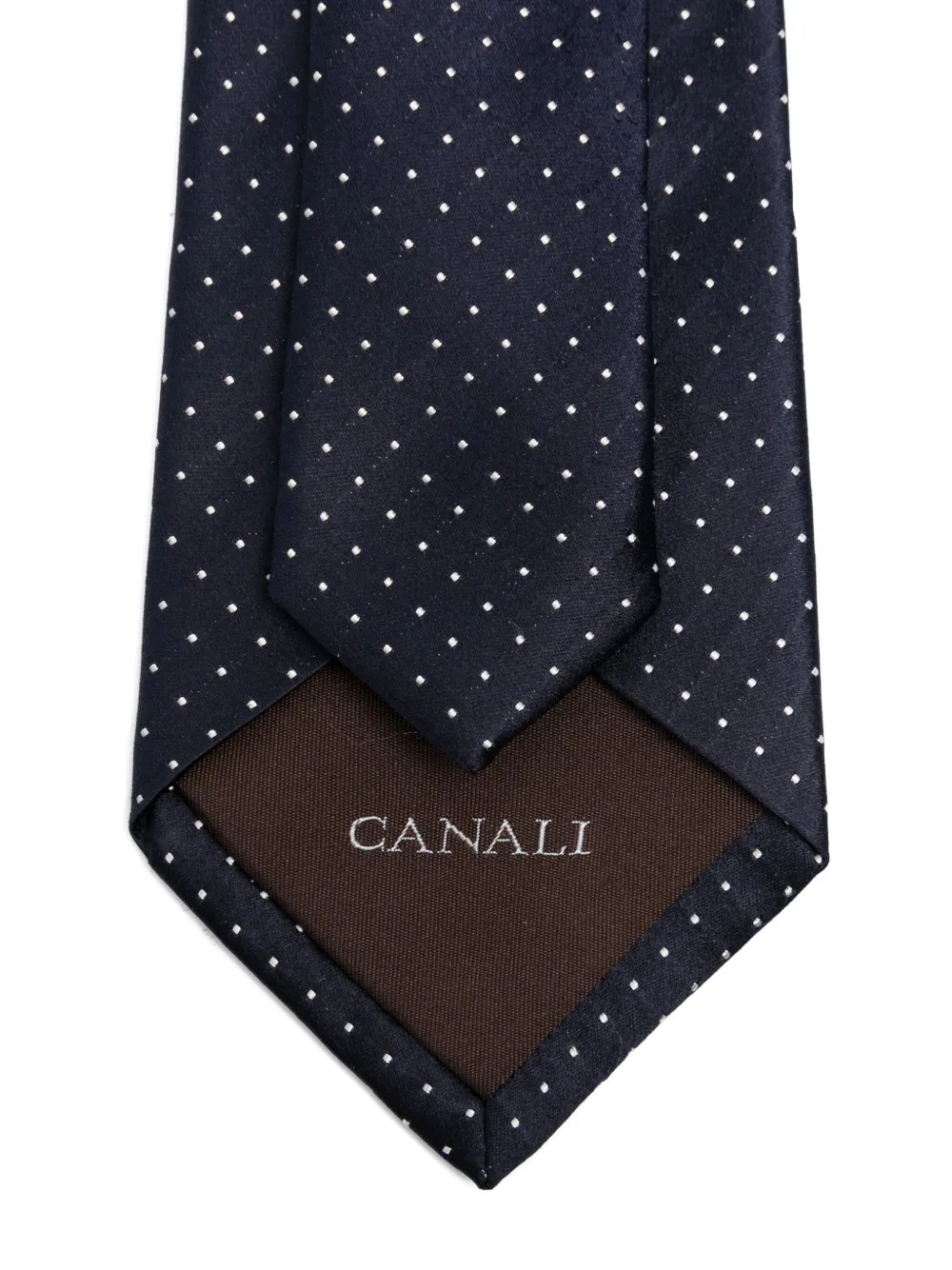 Canali Stropdas met stippen - Blauw