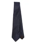 Canali polka-dot silk tie - Blue