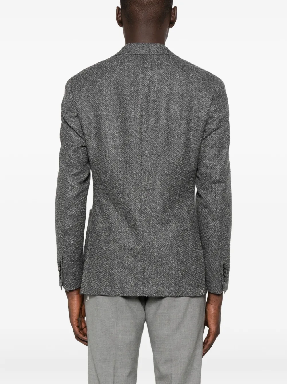 Canali Jack met twee knopen en textuur Grijs