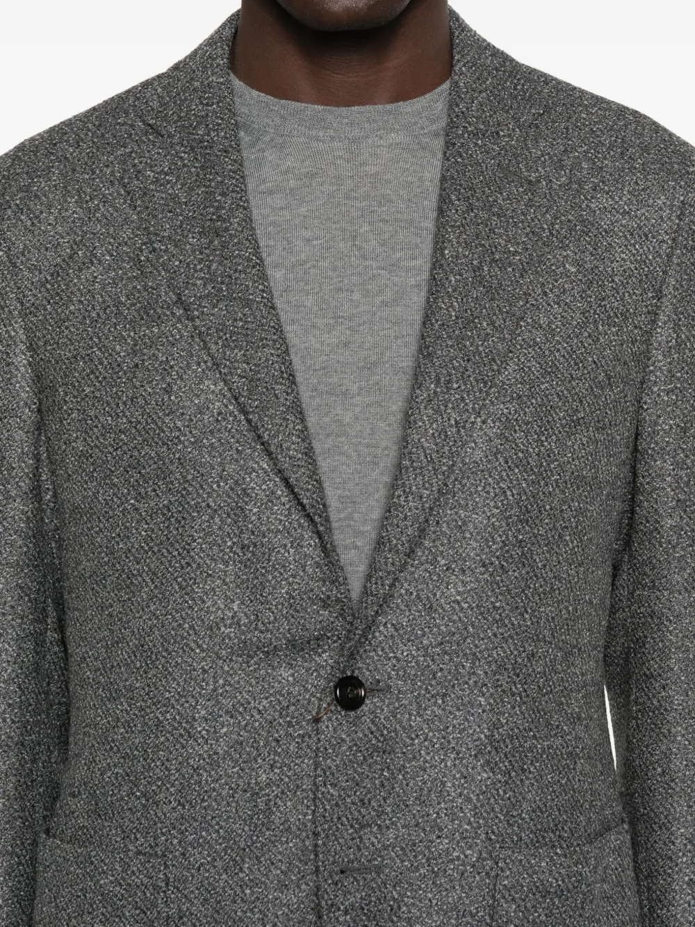 Canali Jack met twee knopen en textuur Grijs