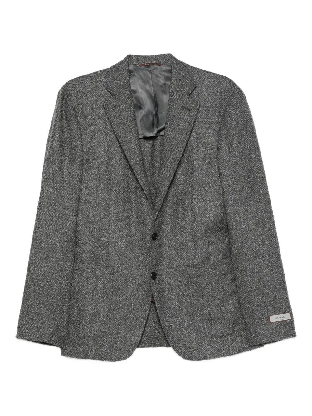 Canali Jack met twee knopen en textuur Grijs