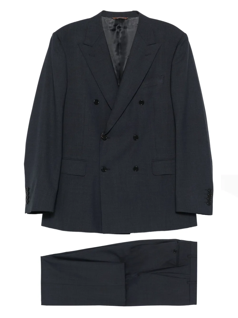 Canali Pak met dubbele rij knopen Blauw