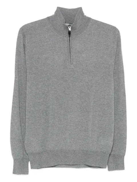 Canali zip-neck wool sweater