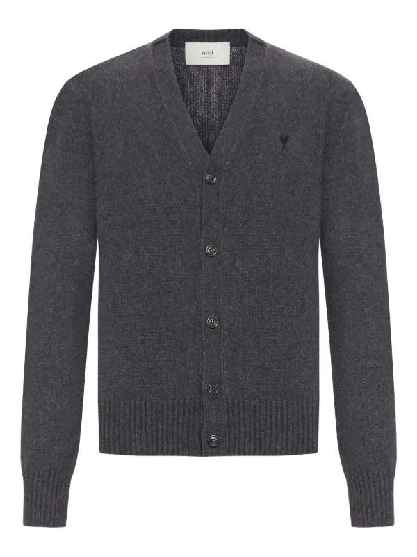 ami paris アミパリス　カーディガン　グレー カシミヤ AMI Paris カシミア カーディガン | グレー | FARFETCH JP