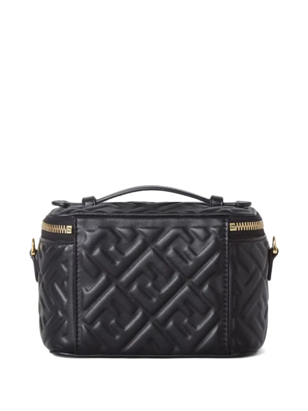 FENDI mini Vanity FF-motif quilted leather tote bag - Zwart