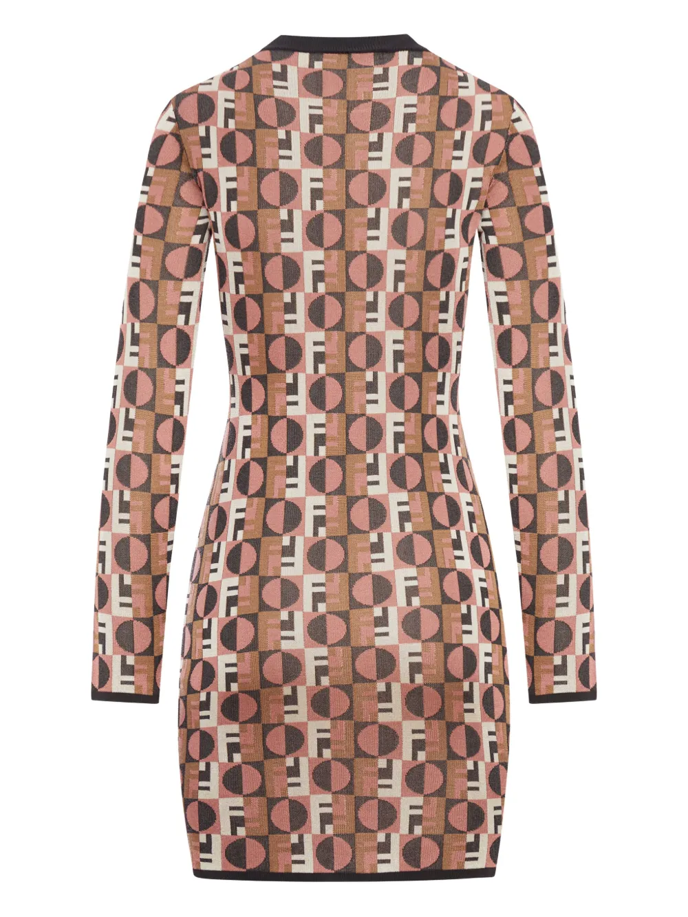 FENDI Optical geometric day dress - Roze