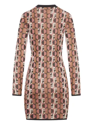 ワンピース FENDI Cappuccino wool blend mini dress (FZDD15ATPE F1QYI) FENDI Cappuccino wool blend mini dress FZDD15ATPE F1QYI