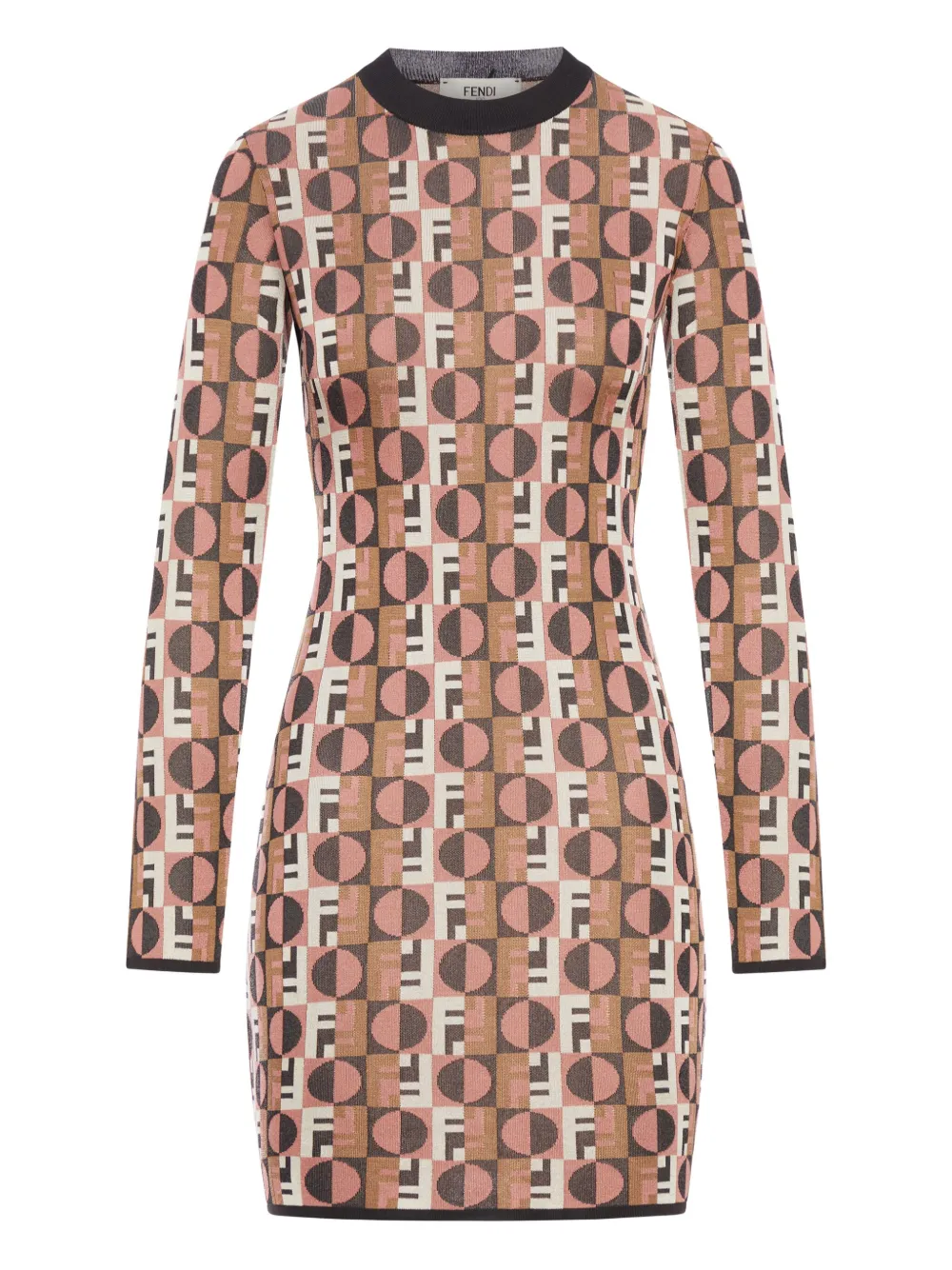 Optical geometric day dress