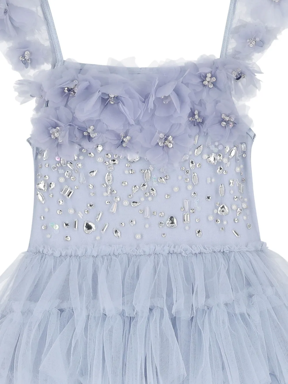 Tutu Du Monde Gelaagde verfraaide jurk met tutu Blauw