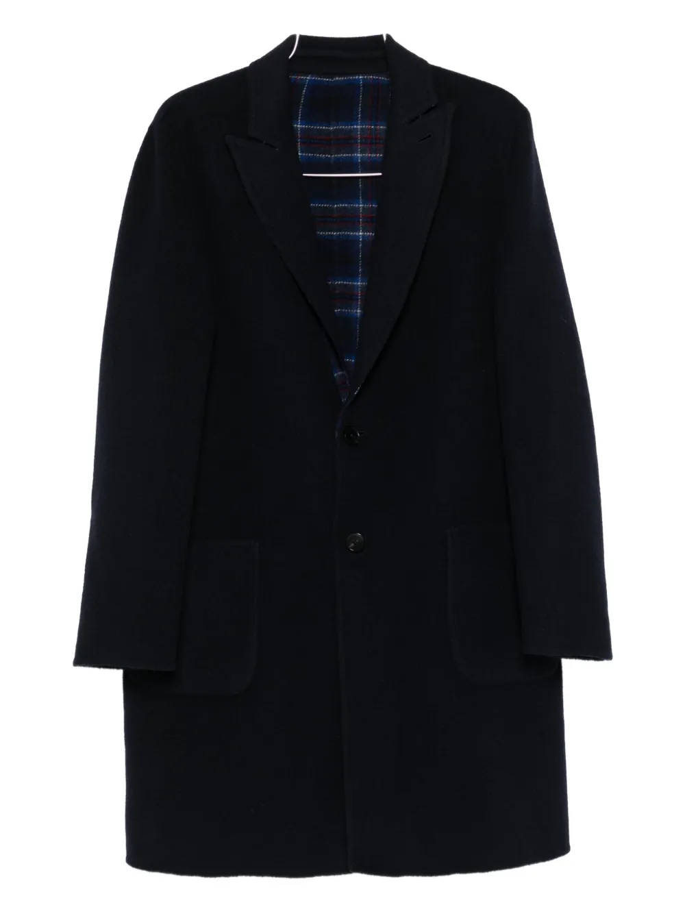 Etro Button-fastening Coat In Blue