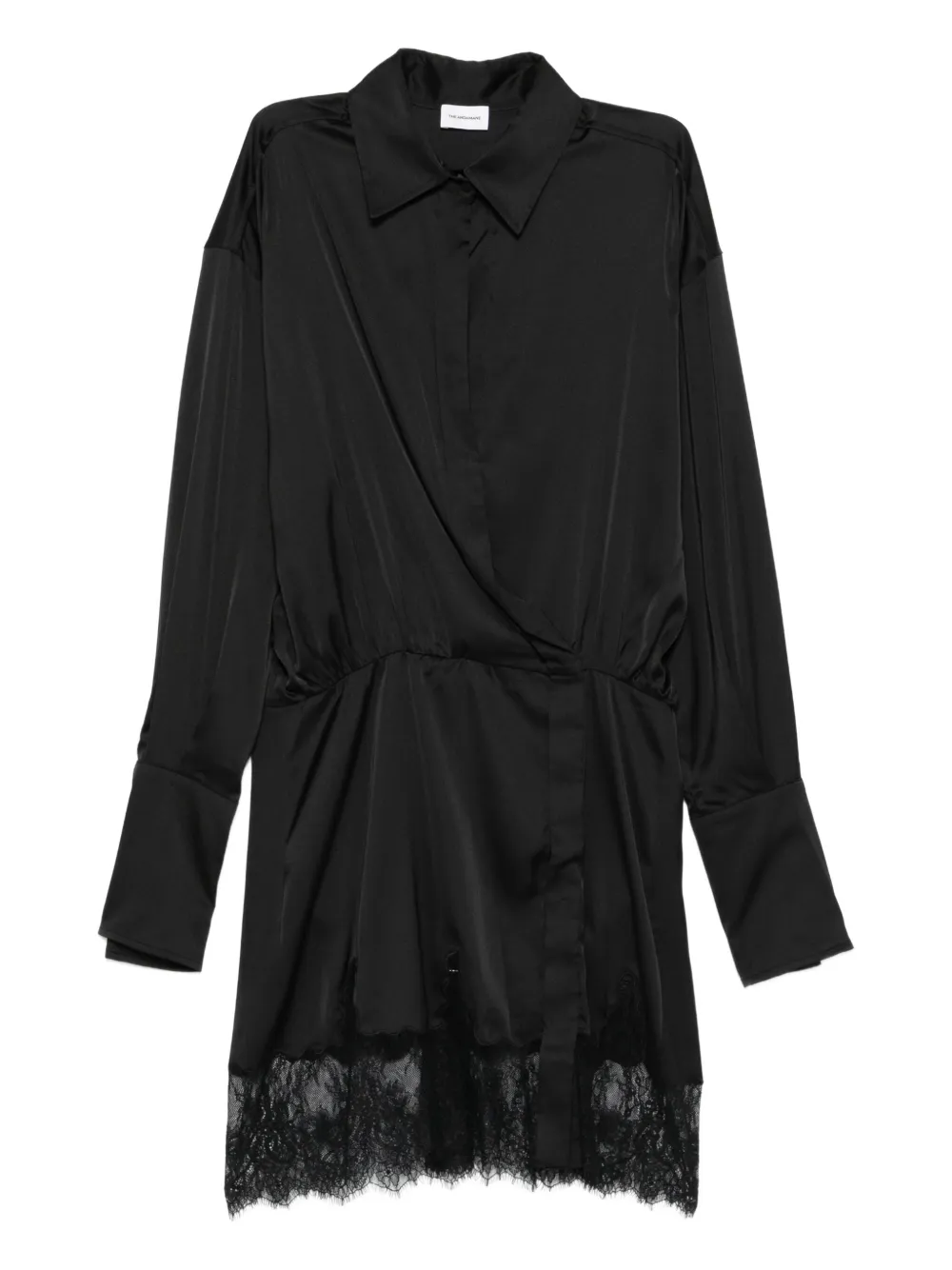 THE ANDAMANE Jurk met afwerking van kant Zwart