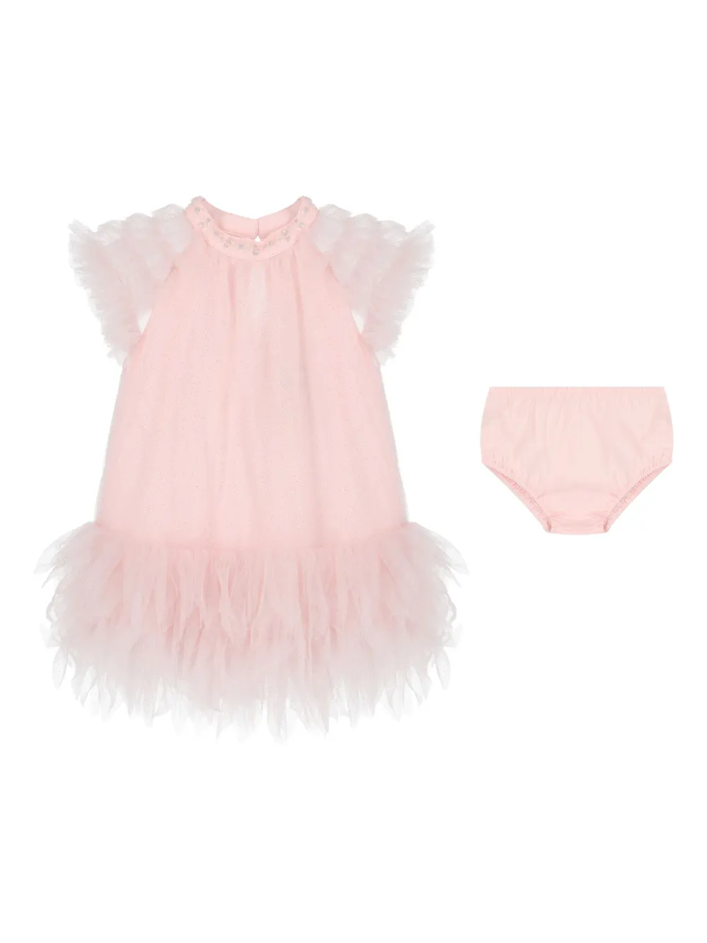 Tutu Du Monde Tulen jurkenset met franje en glitters Roze
